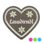 Preview: "Bayrischer Charme: Lausdirndl Lebkuchenherz-Anstecker erhältlich bei Glubbal.shop"